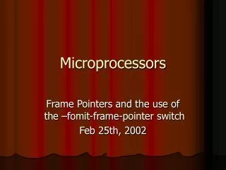 Microprocessors