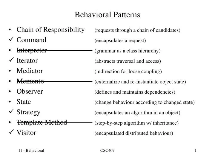 behavioral patterns