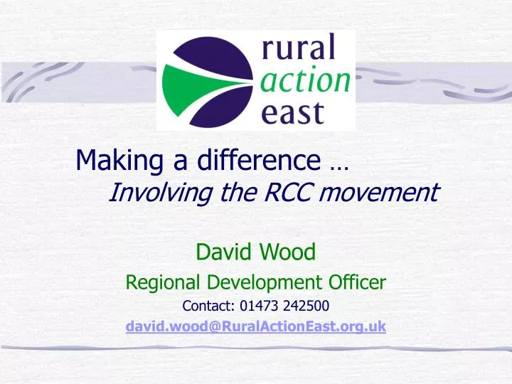 making a difference involving the rcc movement