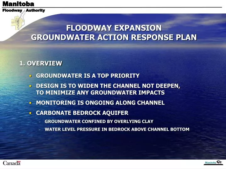 floodway expansion groundwater action response plan