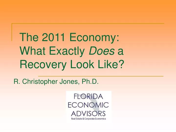 the 2011 economy what exactly does a recovery look like