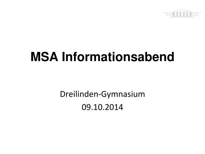 msa informationsabend