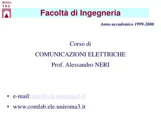 facolt di ingegneria