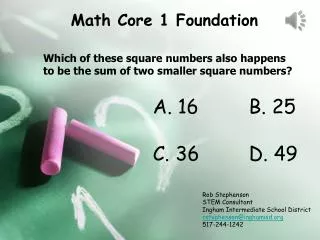 Math Core 1 Foundation