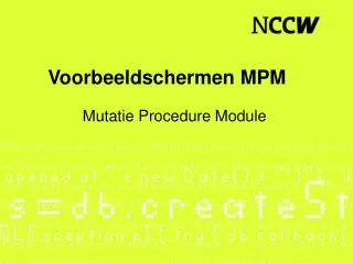 voorbeeldschermen mpm