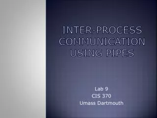 Inter-Process communication using pipes