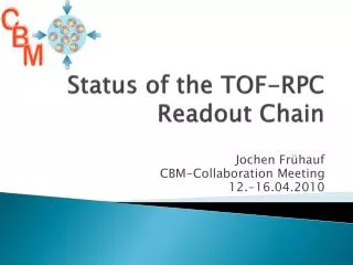 Status of the TOF-RPC Readout Chain