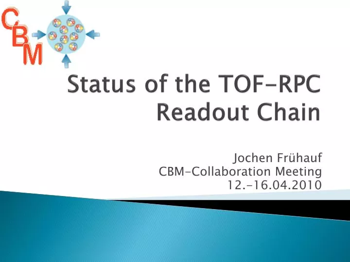 status of the tof rpc readout chain