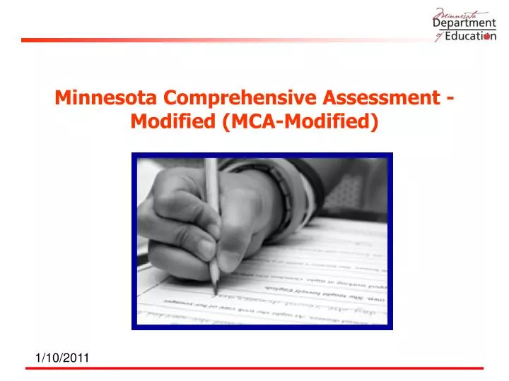 minnesota comprehensive assessment modified mca modified