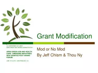 Grant Modification