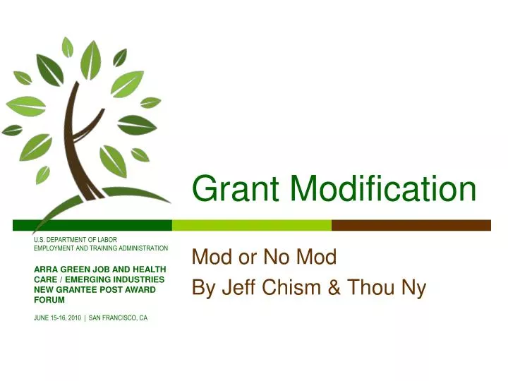 grant modification