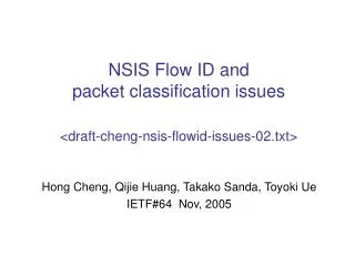 NSIS Flow ID and packet classification issues