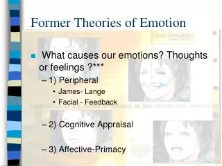 Former Theories of Emotion