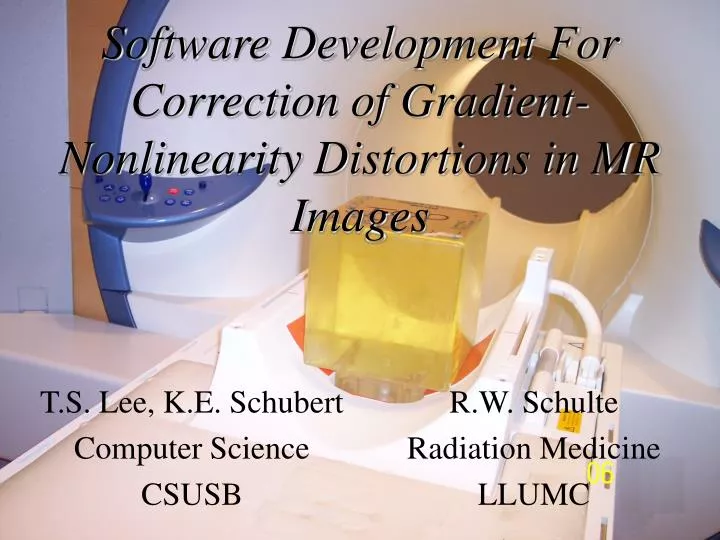 software development for correction of gradient nonlinearity distortions in mr images