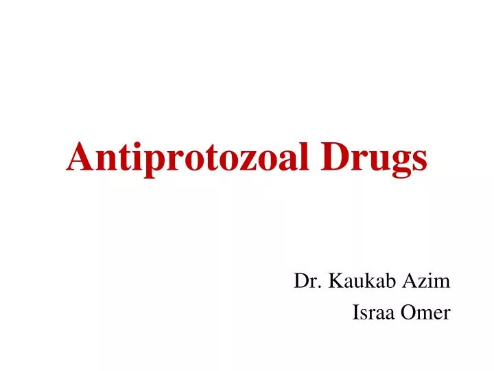 antiprotozoal drugs