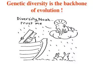 Genetic diversity is the backbone of evolution !