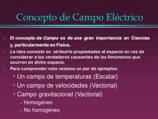 concepto de campo el ctrico