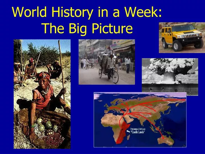 world history in a week the big picture