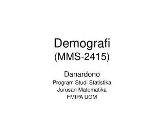 demografi mms 2415