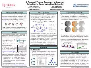 A Renewal Theory Approach to Anomaly Detection in Communication Networks