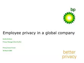 Employee privacy in a global company