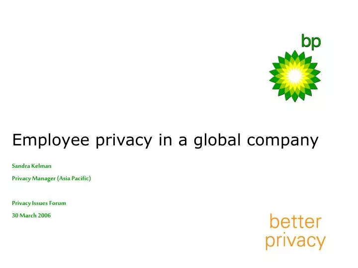 employee privacy in a global company