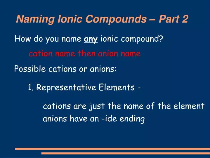 naming ionic compounds part 2