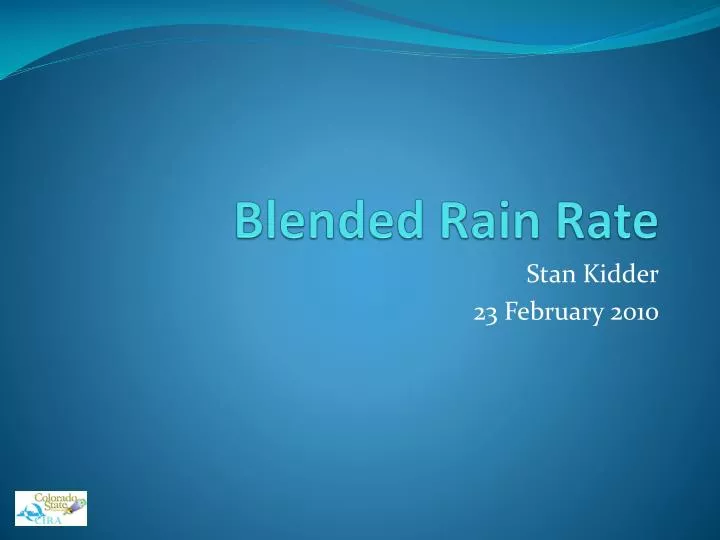 blended rain rate