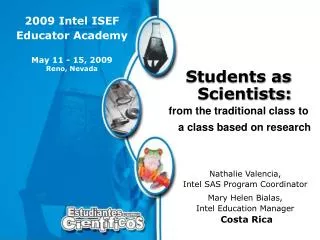 2009 Intel ISEF Educator Academy