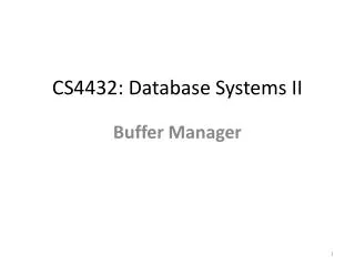 CS4432: Database Systems II