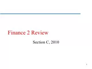 Finance 2 Review