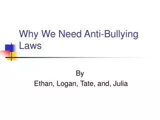 Why We Need Anti-Bullying Laws