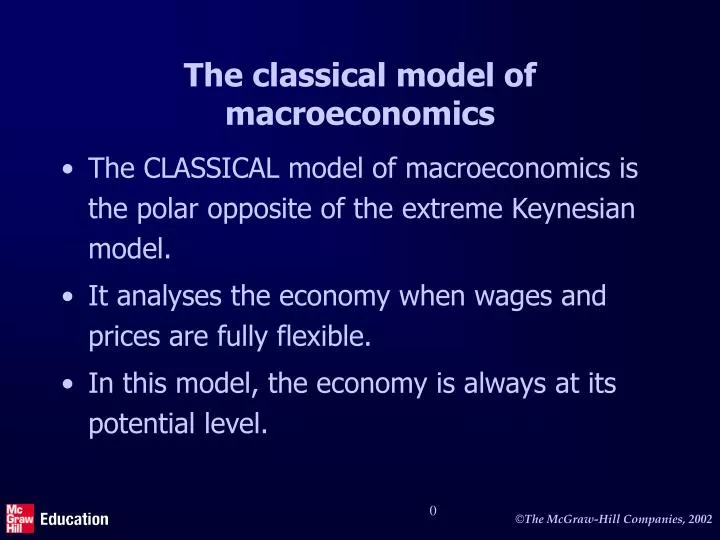 the classical model of macroeconomics
