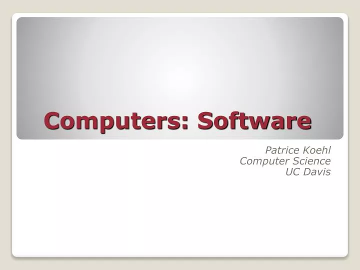computers software