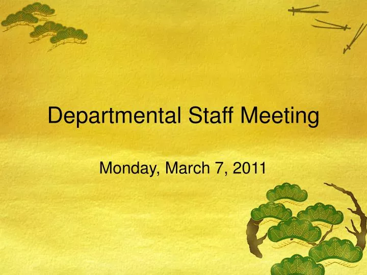 departmental staff meeting