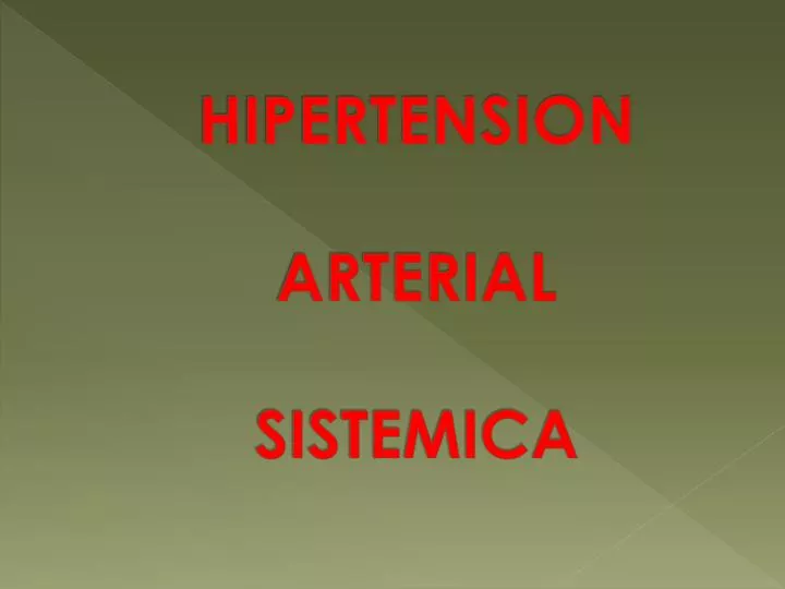 hipertension arterial sistemica
