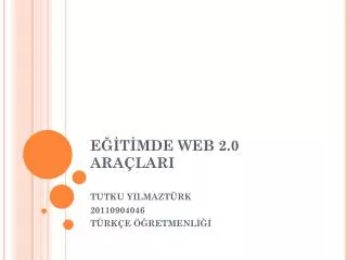e t mde web 2 0 ara lari
