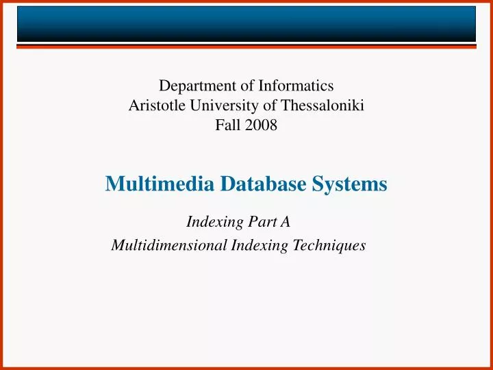 multimedia database systems