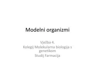 modelni organizmi
