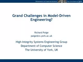 Grand Challenges in Model-Driven Engineering?