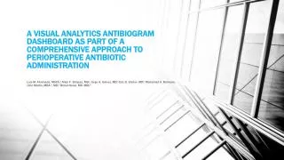 Visual Analytics Antibiogram