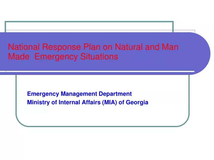 emergency management department ministry of internal affairs mia of georgia