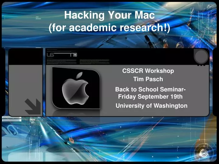 hacking your mac for academic research