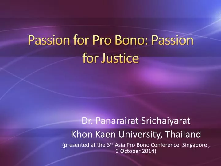 passion for pro bono passion for justice