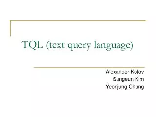 TQL (text query language)