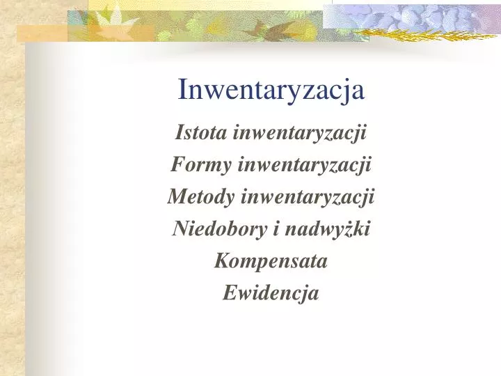 inwentaryzacja