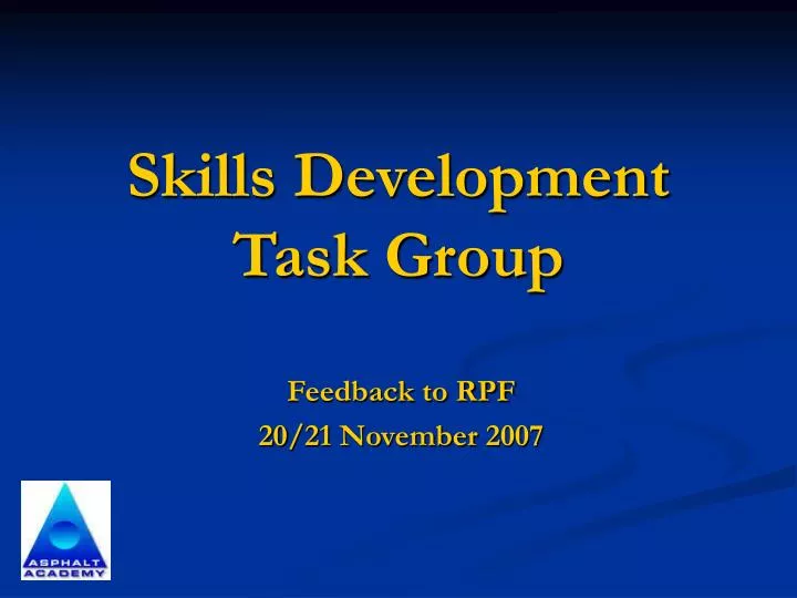 skills development task group