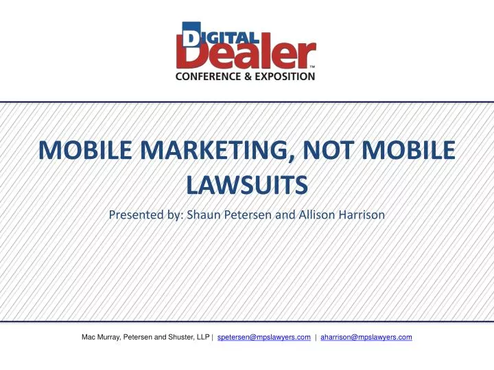 mobile marketing not mobile lawsuits