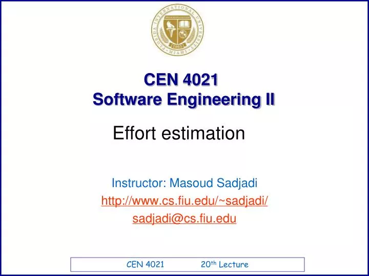 cen 4021 software engineering ii