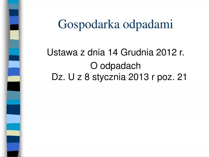 gospodarka odpadami